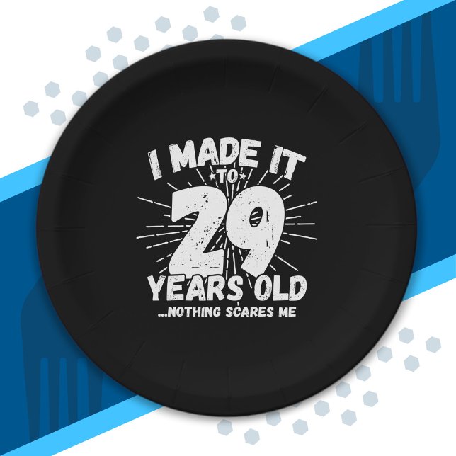 Funny 29th Birthday Quote Sarcastic 29 Year Old Paper Plate (Creator Uploaded)