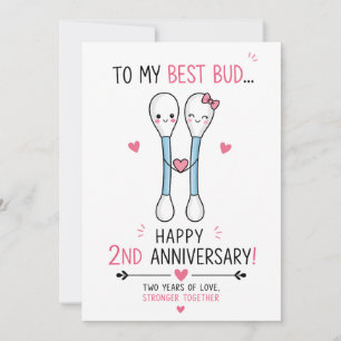 Funny 2nd Anniversary Cotton Anniversary Card