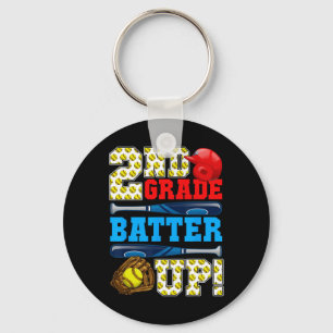 Funny 2nd Grade Tter Up Softll First Day Of School Key Ring