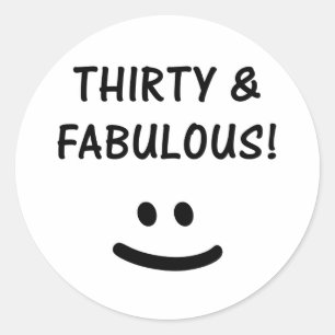 Funny 30th Birthday Gifts Classic Round Sticker