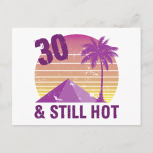 Funny 30th Birthday Hot Postcard