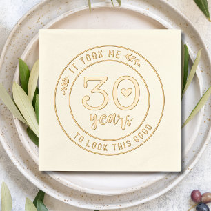 Funny 30th Birthday Party Thirty Thirtieth Foil Napkins