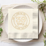 Funny 30th Birthday Party Thirty Thirtieth Foil Napkins<br><div class="desc">Funny 30th Birthday Party Thirty Thirtieth Foil Stamped Paper Napkins features the text "It took me 30 years to look this good" in modern script typography accented with floral leaves and a simple love heart. Perfect for thirtieth birthday party celebrations. Created by Evco Studio www.zazzle.com/store/evcostudio</div>