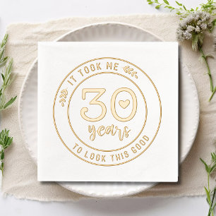 Funny 30th Birthday Party Thirty Thirtieth Foil Napkins