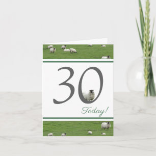 Funny 30th birthday sheep card