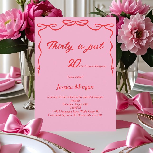 Funny 30th Editable Printable Birthday Invitation (Creator Uploaded)