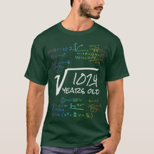 Funny 32th Birthday Math Design Square Root of 102 T-Shirt