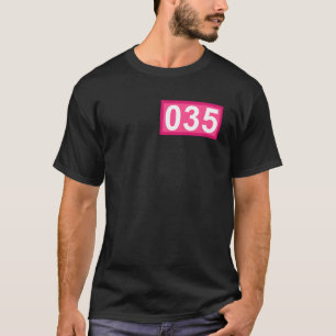 Funny 35 Year Old Number 035 Patch 35th Birthday B T-Shirt