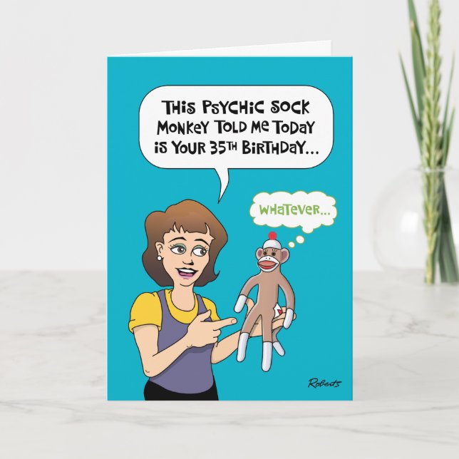 Funny 35th Birthday Card (Front)