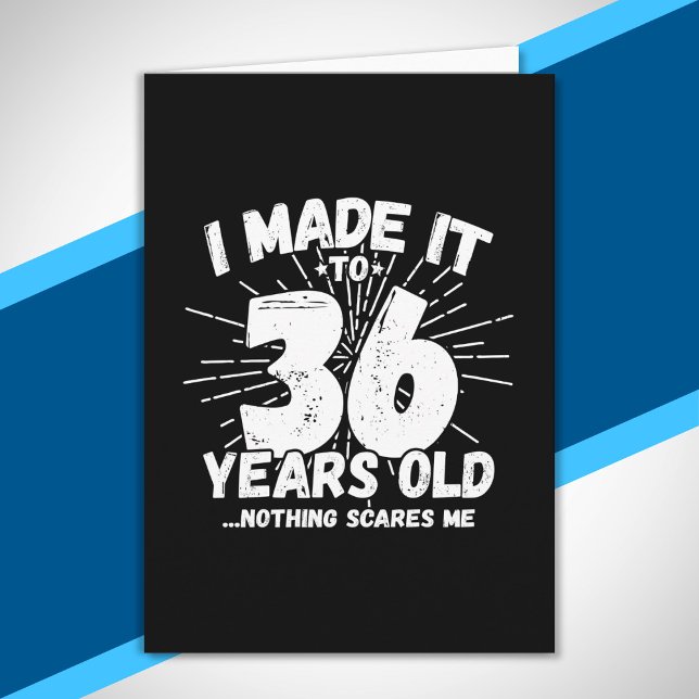 Funny 36th Birthday Quote Sarcastic 36 Year Old Card (Creator Uploaded)