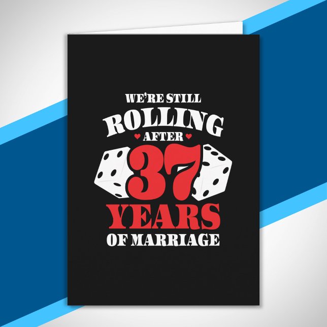 Funny 37th Anniversary Couples Married 37 Years Card (Creator Uploaded)