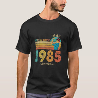 Funny 37Th Birthday May 1985 Legend Since 1985 37 T-Shirt