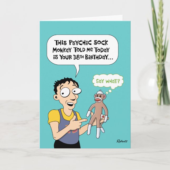 Funny 38th Birthday Card (Front)