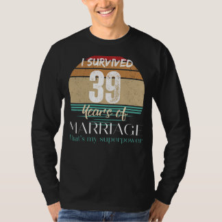Funny 39 Years of Marriage Survivor Tee