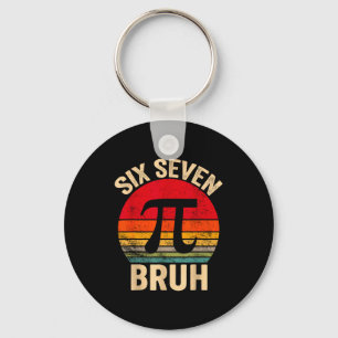 Funny 3.14 67 6 7 meme design cute math nerd gen z key ring