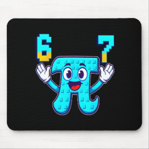 Funny 3.14 6 7 meme math nerd genz brainrot italia mouse pad