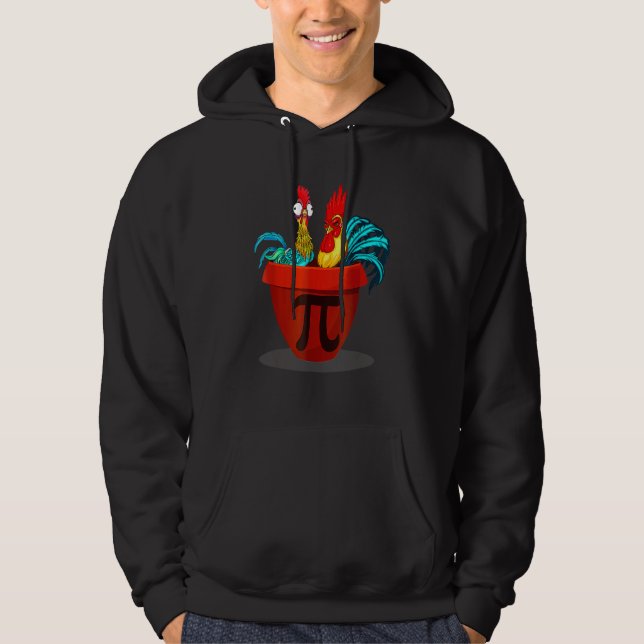 Funny 3 14 Chicken Pot Pi Day Pie Math Lover Geek Hoodie (Front)
