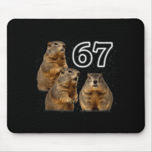 Funny 3 Groundhog Howling At The Moon Parody Groun Mouse Pad