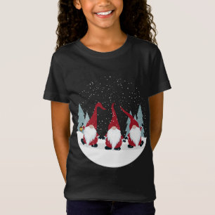 Funny 3 Nordic Gnomes Winter Christmas Swedish Cut T-Shirt