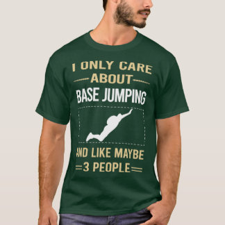 Funny 3 People Base Jumping  T-Shirt