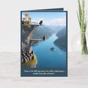 Funny 3D animal birthday card