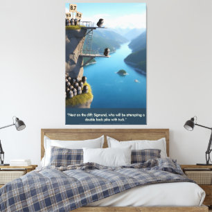 Funny 3D Anthropomorphic Animal Art Canvas Print