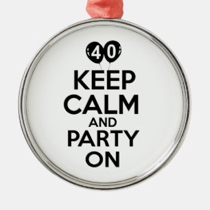 Funny 40 year old designs metal tree decoration