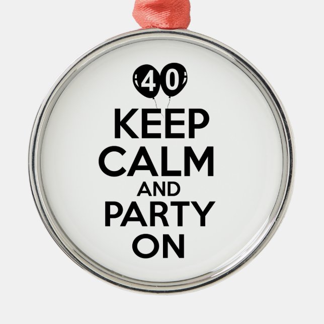 Funny 40 year old designs metal tree decoration (Front)