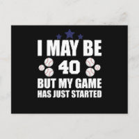 Funny 40th Birthday Baseball Fan 40 Year Old Birth