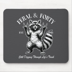 Funny 40th Birthday Est 1986 Feral &amp; Forty Rac Mouse Pad