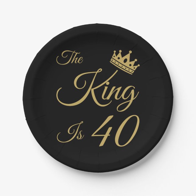 Funny 40th Birthday For Men Paper Plate (Front)