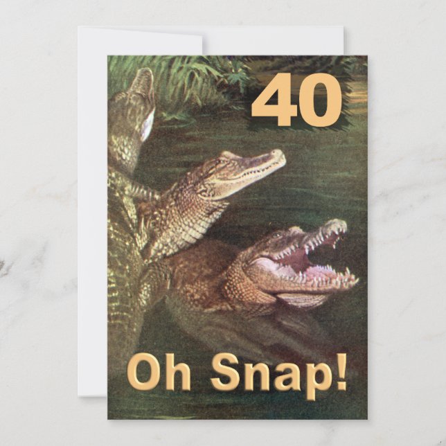 Funny 40th Birthday Party Invitations (Front)