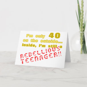 Funny 40th Birthday Present Card