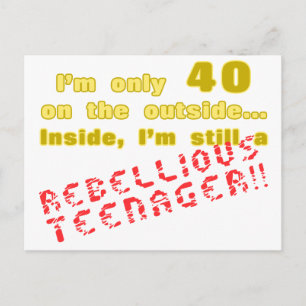 Funny 40th Birthday Present Postcard