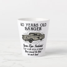 Funny 40th Birthday Retro Car Banger Add Name Date