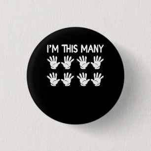 Funny 40th Birthday This Many Hand For 40 Year Old 3 Cm Round Badge