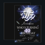 Funny 40th Birthday WTF Who’s Turning 40 Sarcastic Invitation<br><div class="desc">Make turning 40 unforgettable with this funny “WTF Who’s Turning 40?” birthday invitation, designed for a bold milestone birthday celebration with humour and style. Perfect for a 40th birthday party, surprise 40th birthday, adult birthday event, or sarcastic party theme, this customisable invitation adds personality to your special day. Personalise the...</div>