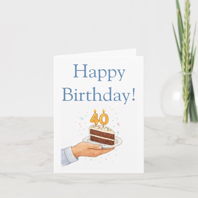 Funny 40th note card (Front)