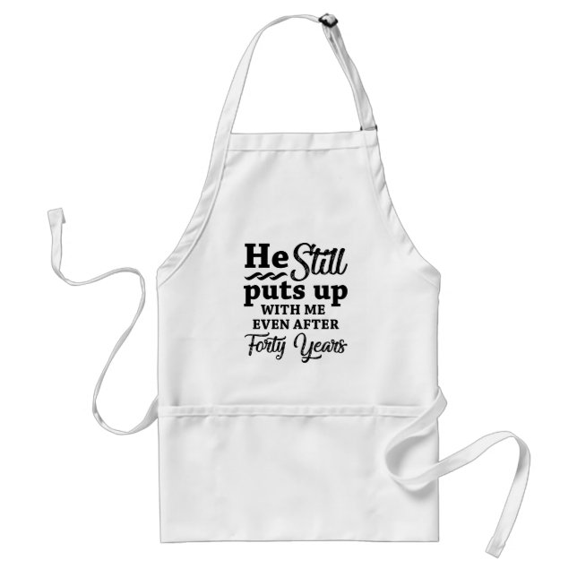 Funny 40th Wedding Anniversary Standard Apron (Front)
