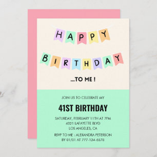 Funny 41st birthday invitations Happy Birthday
