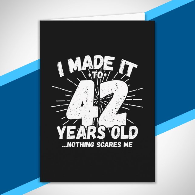 Funny 42nd Birthday Quote Sarcastic 42 Year Old Card (Creator Uploaded)