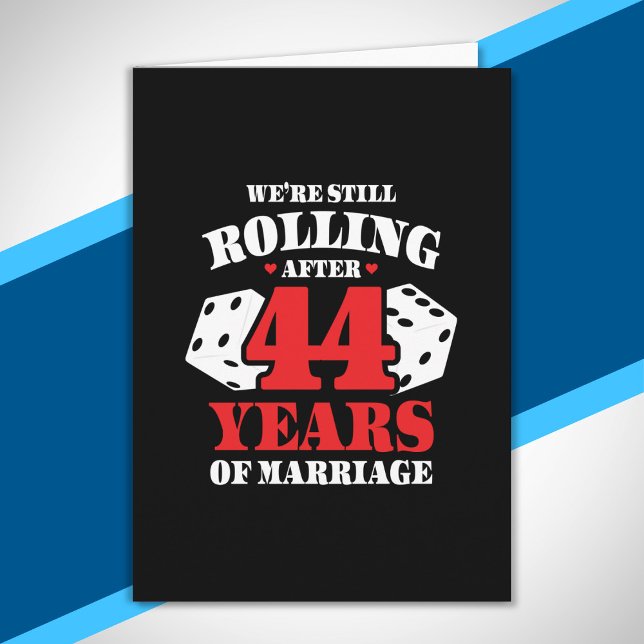 Funny 44th Anniversary Couples Married 44 Years Card (Creator Uploaded)