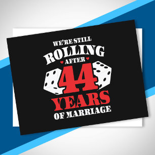 Funny 44th Anniversary Couples Married 44 Years Postcard