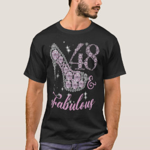 Funny 48 Fabulously Sparkly Pumps Shoes 48th Birth T-Shirt