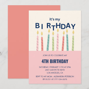 Funny 4th birthday invitations Birthday Candle
