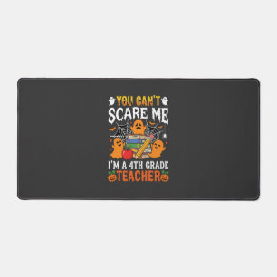Funny 4th Grade Teacher Halloween Ghost Desk Mat