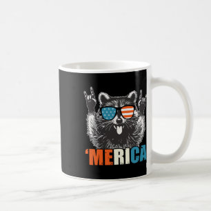 Funny 4th Of July America Party In The Usa Racoon Coffee Mug