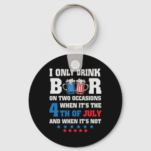 Funny 4th Of July-beer Loving Dad Drinking Gift Me Key Ring