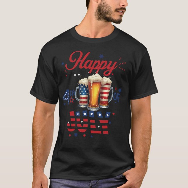 Funny 4th of July Beer Shirt – Patriotic Party Vib (Front)