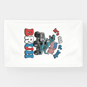 Funny 4th of July Dinosaur Monster Truck Shirt_1 Banner